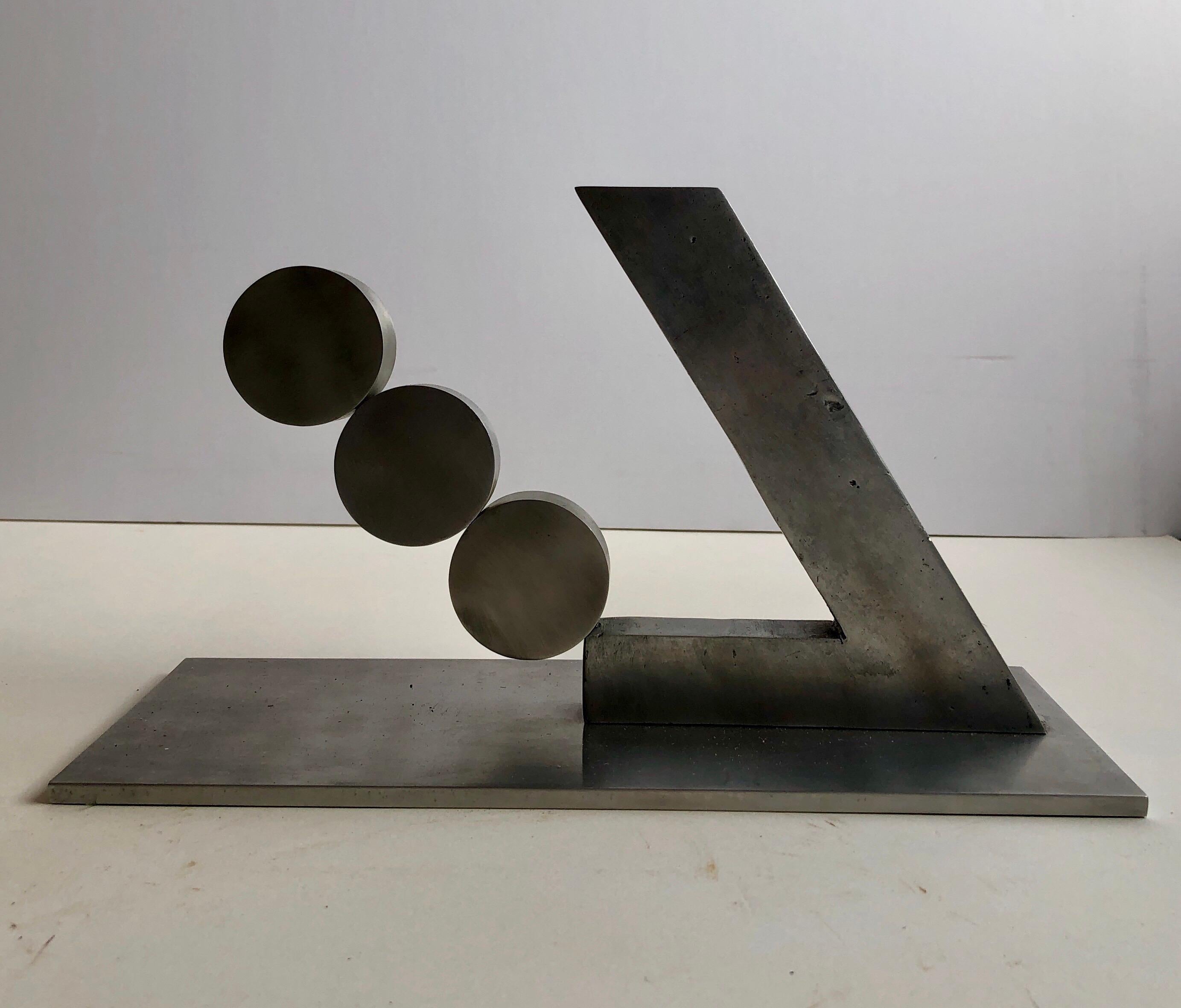 Rare 1970 Israeli Abstract Sculpture Steel Menashe Kadishman Suspension For Sale 3