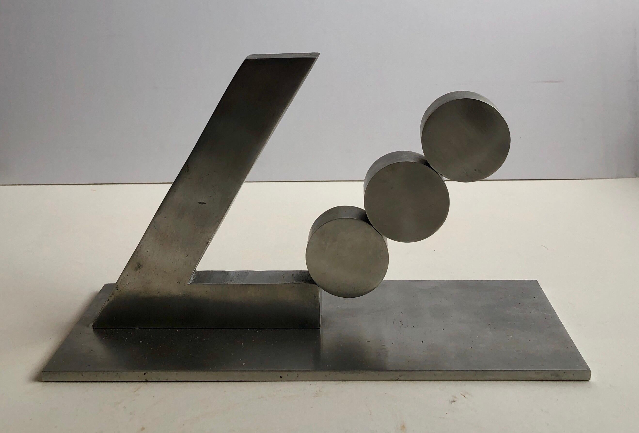 Rare 1970 Israeli Abstract Sculpture Steel Menashe Kadishman Suspension For Sale 6