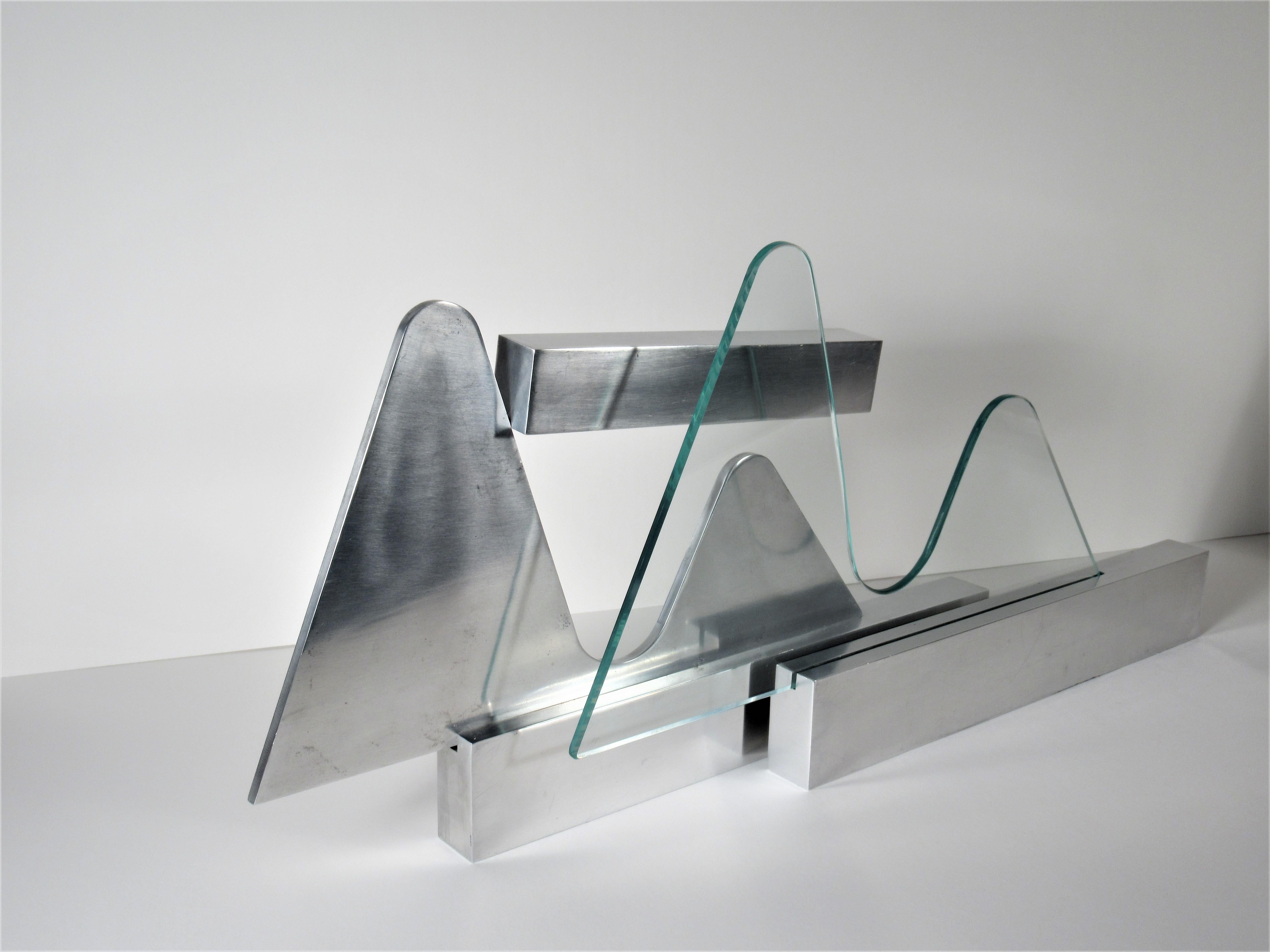 La vague - Abstrait Sculpture par Menashe Kadishman