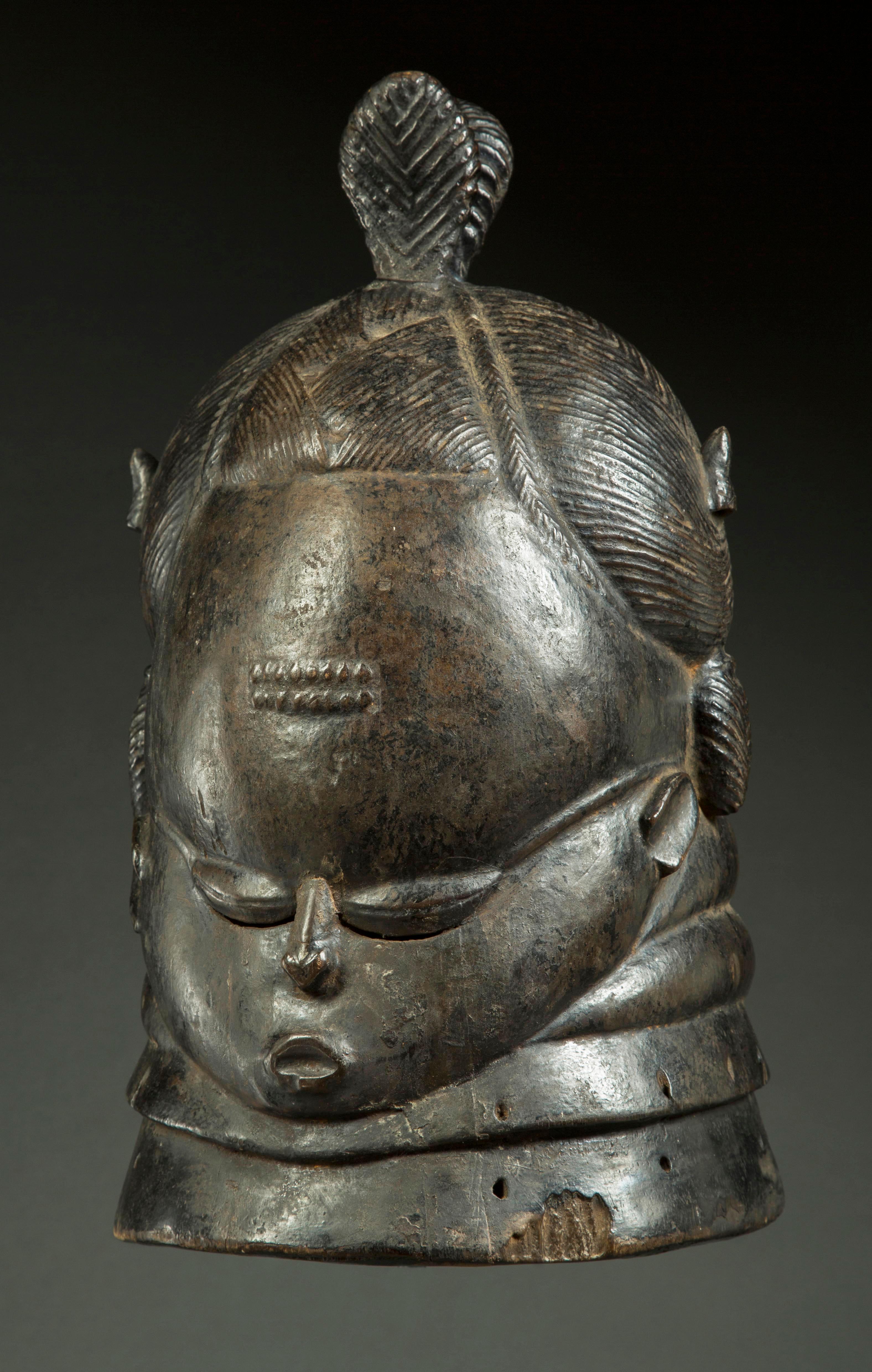 Sierra Leonean Mende Bundu Sande Society Womens Helmet Mask Sierra Leone, Africa