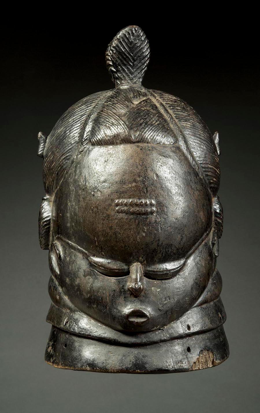Sierra Leonean Mende Bundu Sande Society Womens Helmet Mask Sierra Leone, Africa