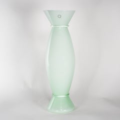 Mendini X Venini vase Acco Green Murano Glass, Signed 1998, made in Italy