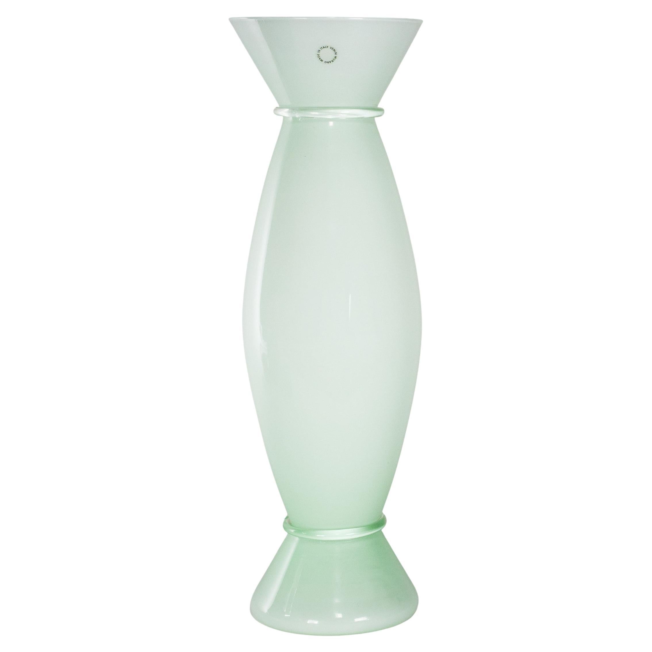Mendini X Venini vase Acco Green Murano Glass, Signed 1998, made in Italy im Angebot