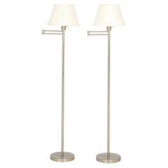 Mendizabal Swing-Arm Floor Lamps, Pair