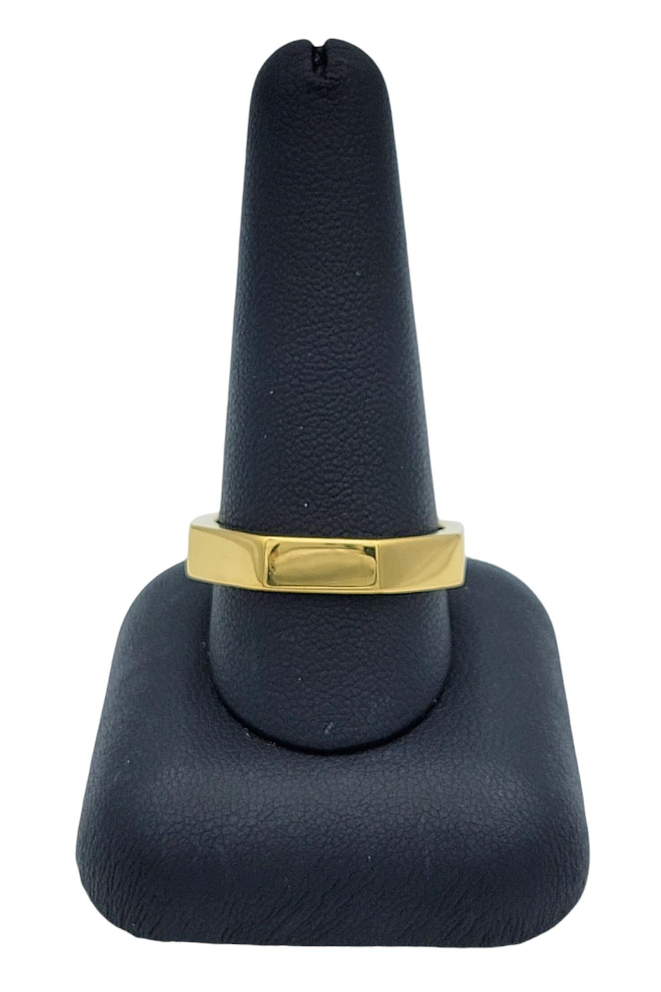 Menē Bague octogonale en or jaune 24 carats poli, taille 11 1