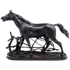 Antique Mene, Bronze Figure of a Horse, French Late 19th Century