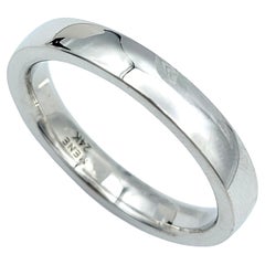 Menē High Polish Unisex 4 mm Band Ring Set in 24 Karat Platinum, Size 11.25