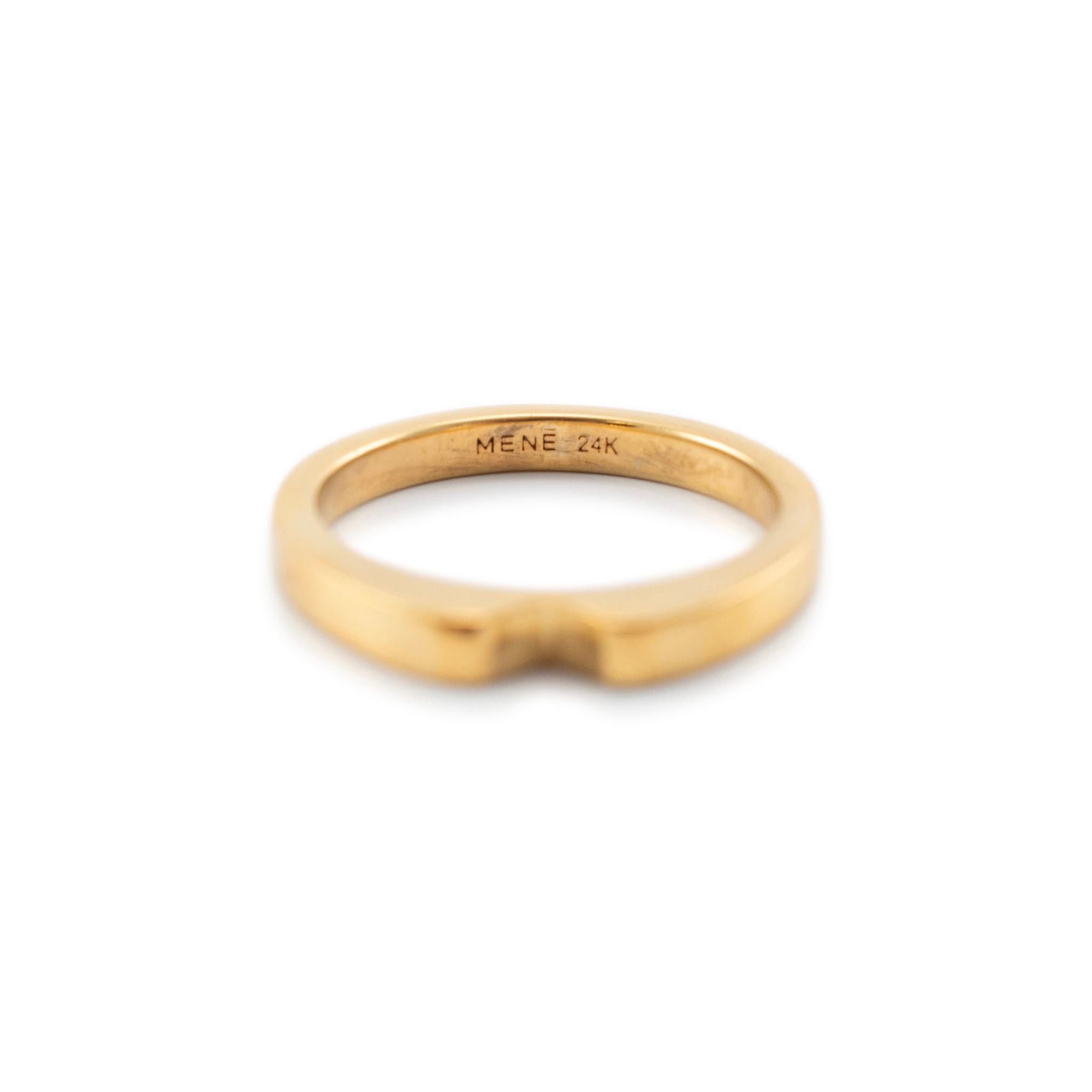 Mene His & Hers 24K Gelbgold Herzliebhaber-Ring Set 9