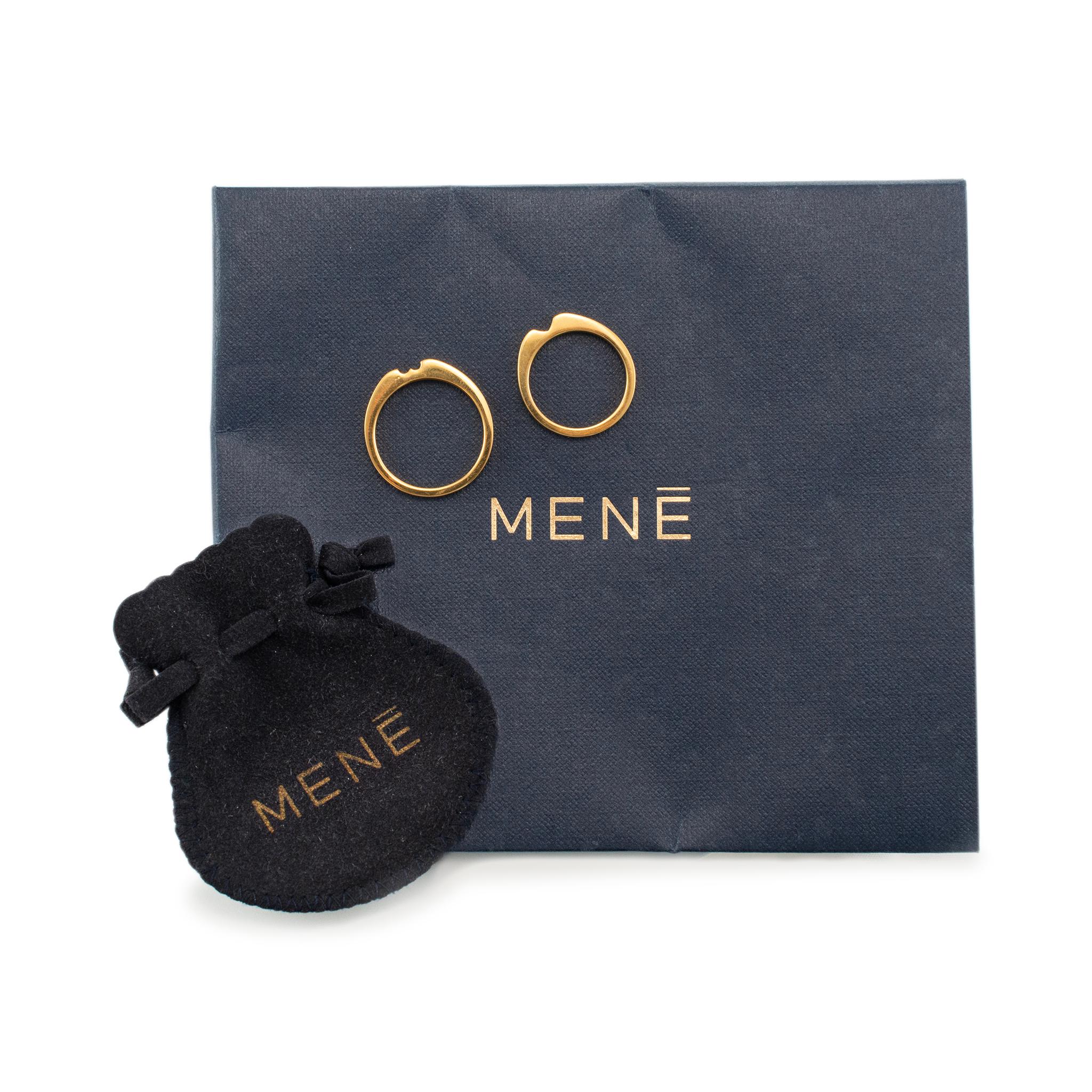 Mene His & Hers 24K Gelbgold Herzliebhaber-Ring Set 11