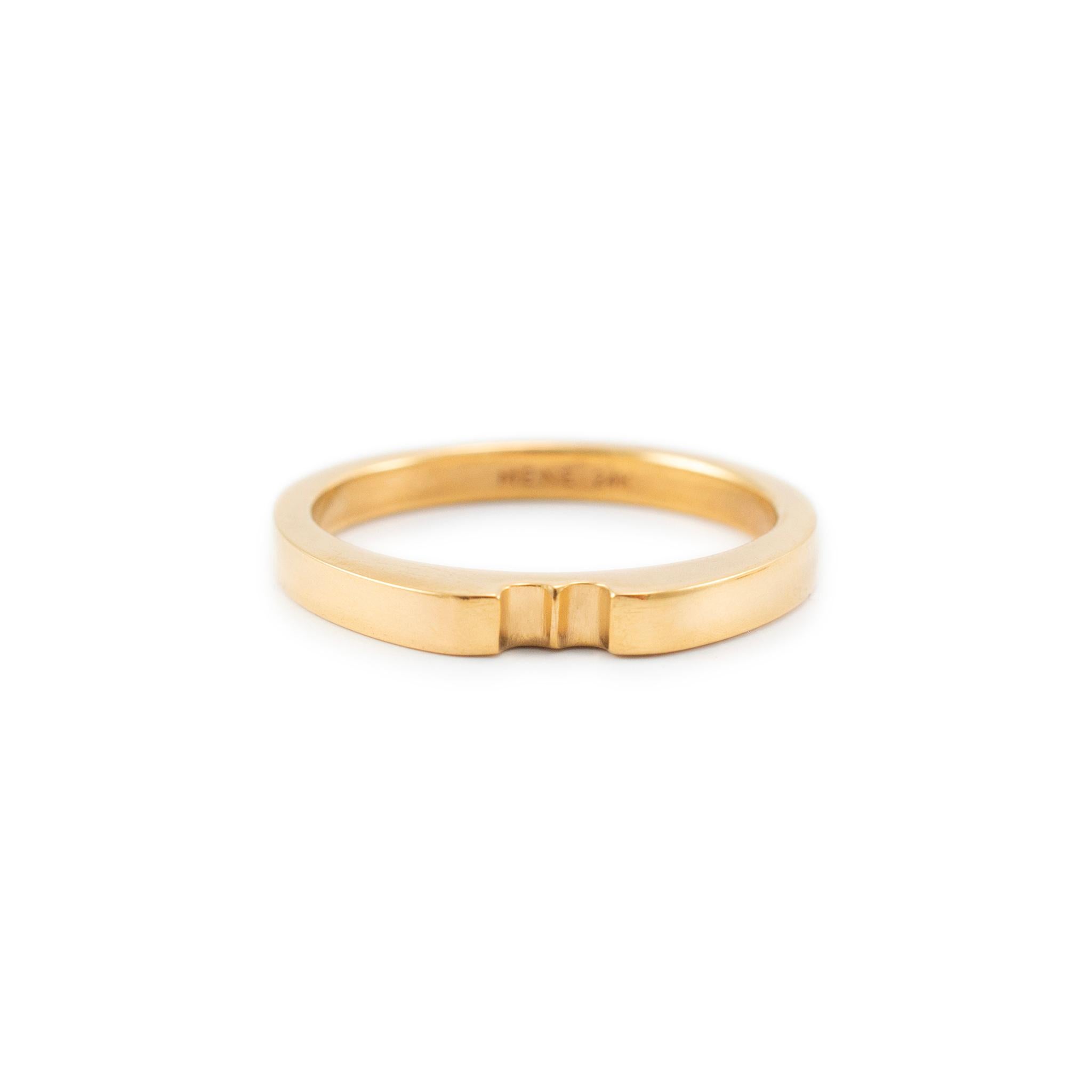 Mene His & Hers 24K Gelbgold Herzliebhaber-Ring Set im Zustand „Hervorragend“ in Houston, TX
