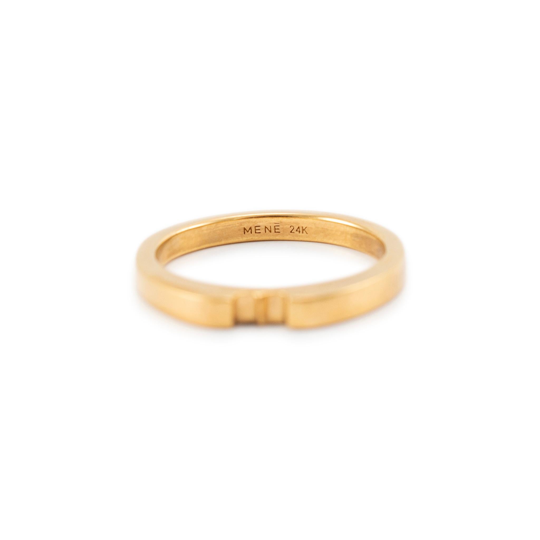 Mene His & Hers 24K Gelbgold Herzliebhaber-Ring Set 4