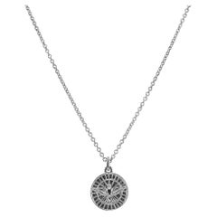 Mene Pure Platinum Holy Spirit Dove Medallion Pendant Necklace