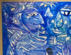 Natura morta astratta con figure