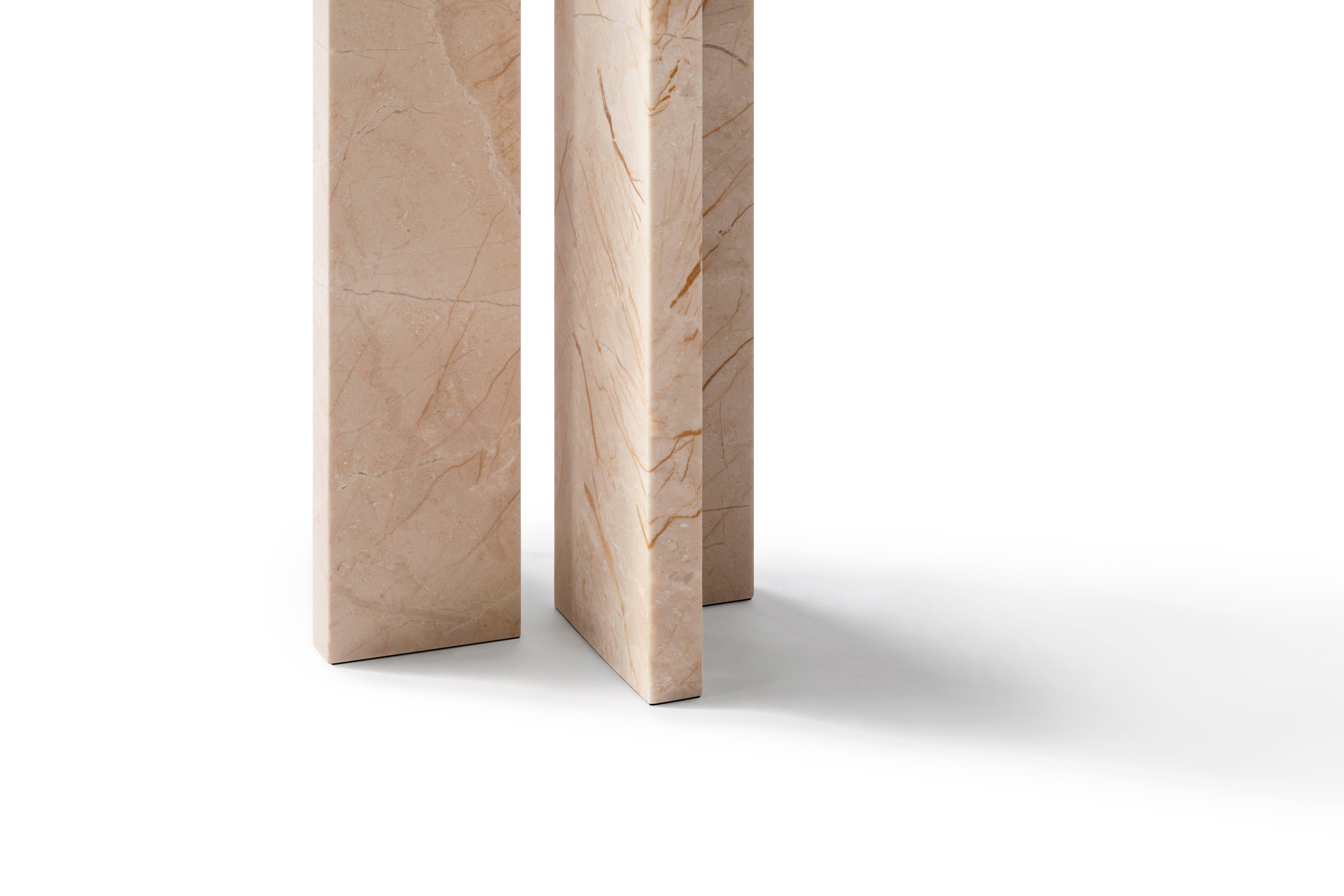 Menes Gold Marble Round Side Table from Dislocation by Studio Buzao 5