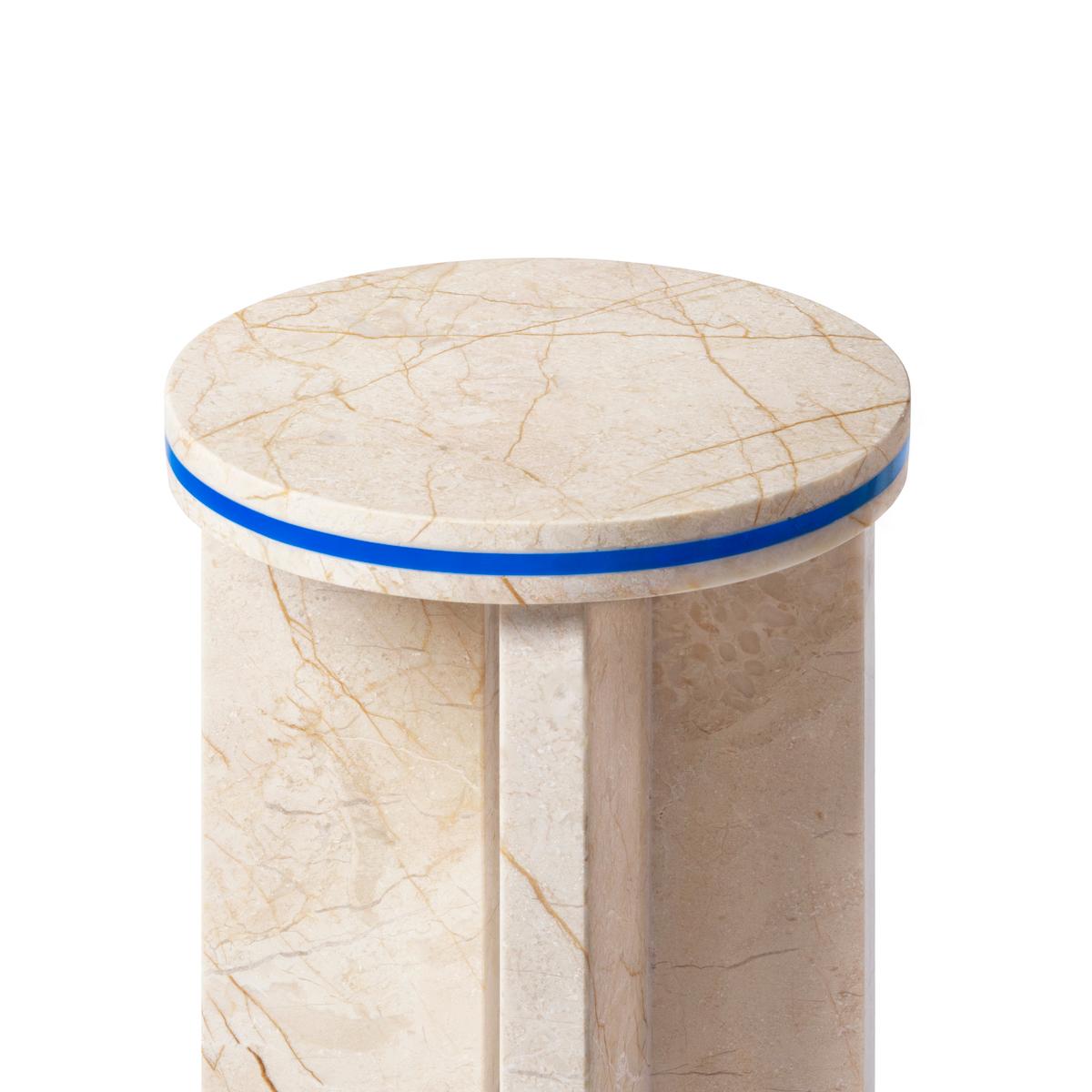 Menes Gold Marble Round Side Table from Dislocation by Studio Buzao 1
