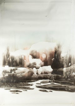 Mengzhou Liu Landschaft Original Mixed Media "Erdatem I"