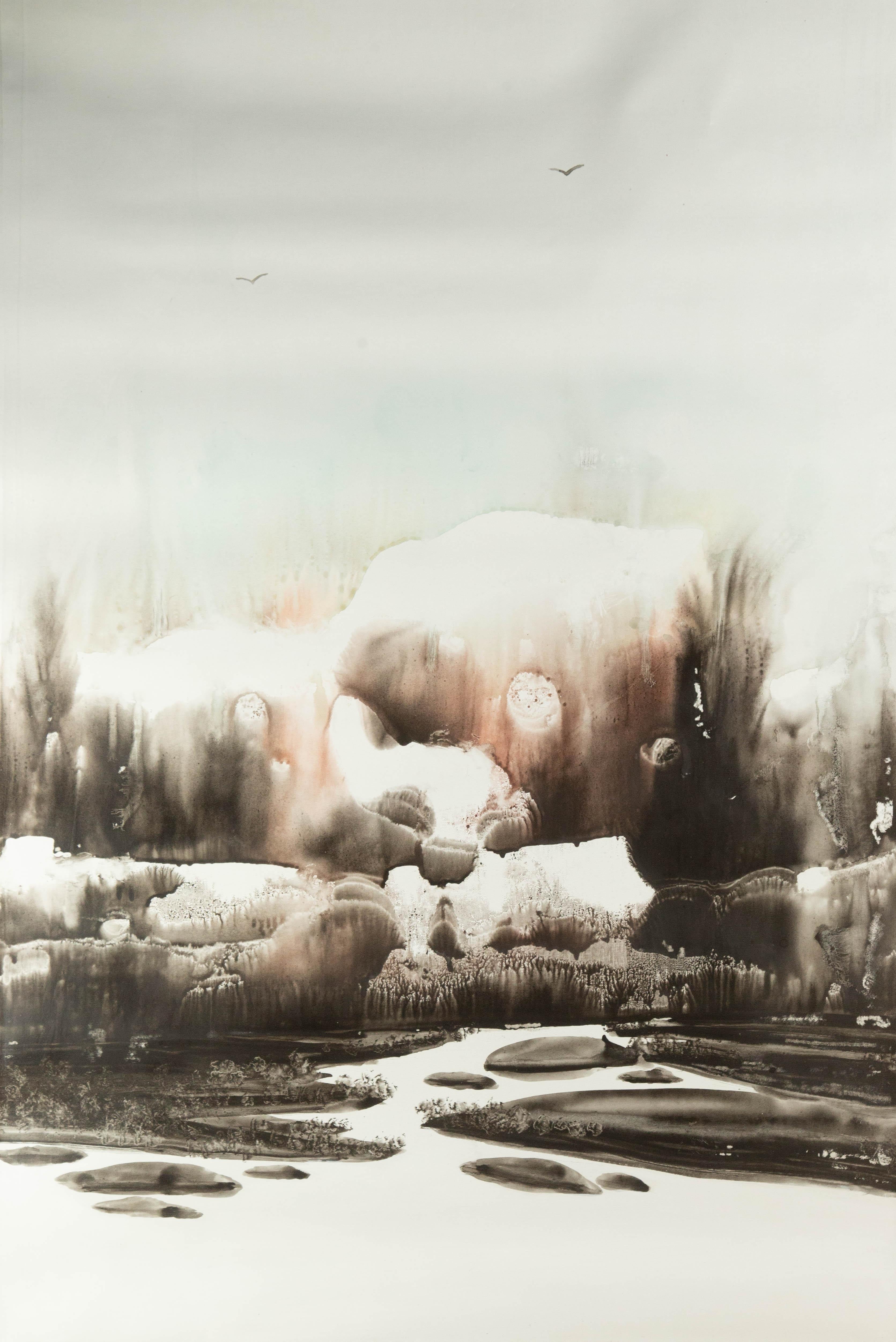 Mengzhou Liu Landscape Original Mixed Media "Earth Breath I"