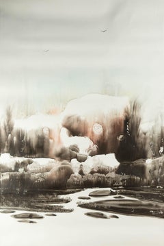 Mengzhou Liu Landschaft Original Mixed Media "Erdatem I"