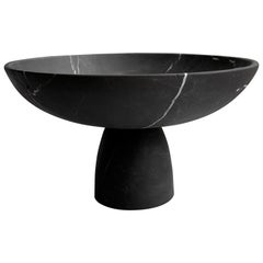Menhir Black Marble Carved Bowl