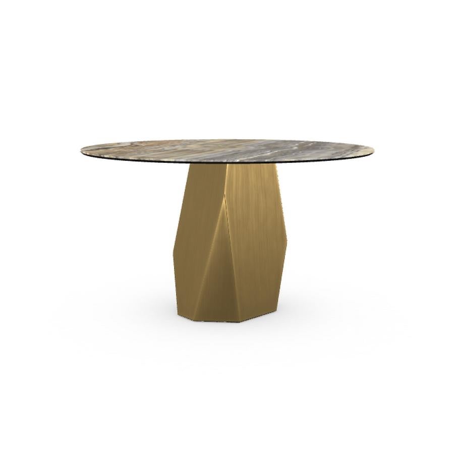 brass base dining table