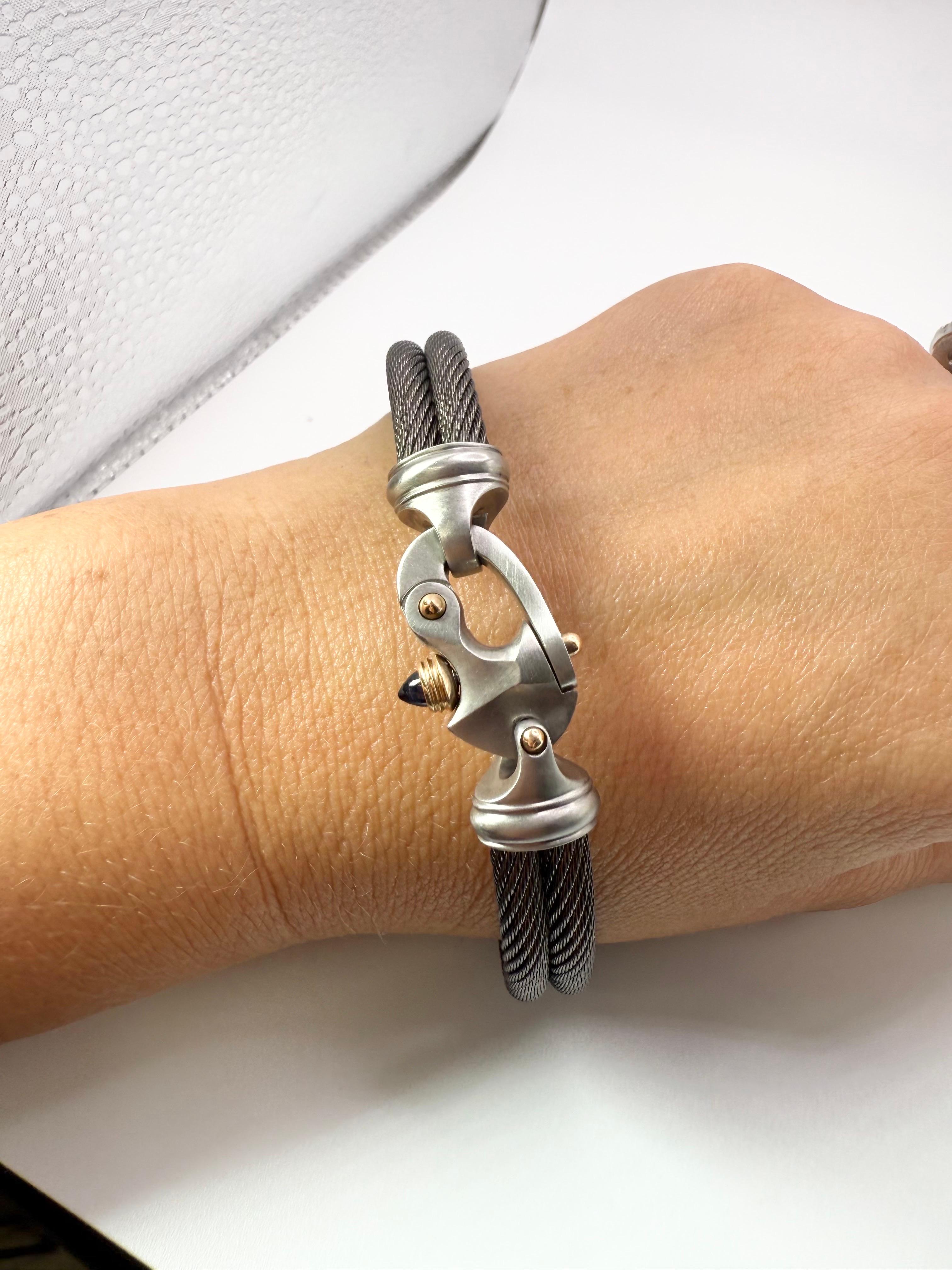 Bracelet homme élégant Bracelet style Marin or 14KT Unisexe en vente