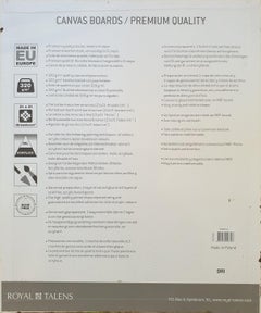 Médaille de St. Jude. Huile botanique contemporaine, acrylique et dcoupage sur panneau.