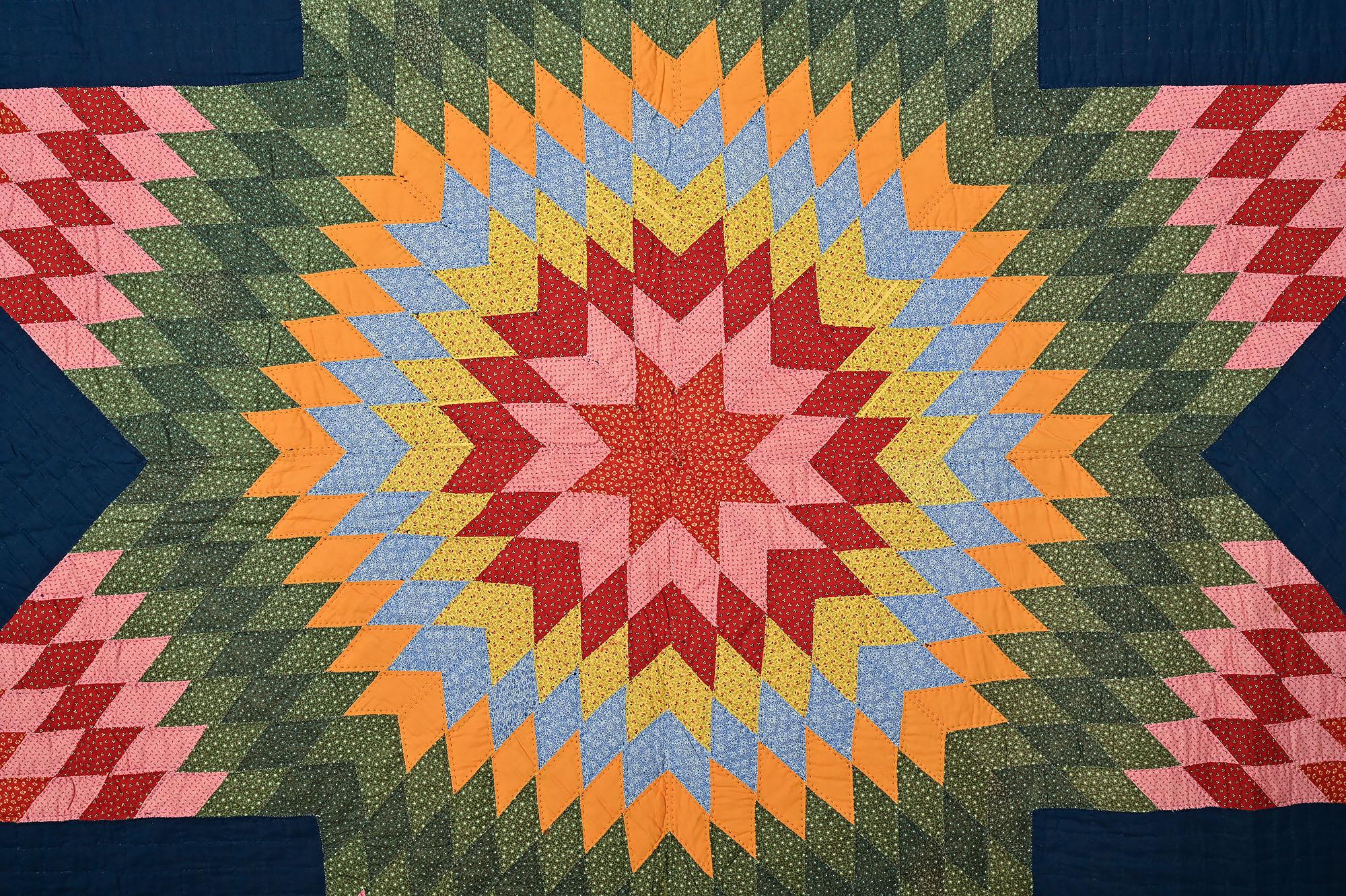 Country Mennonite Lone Star Quilt For Sale