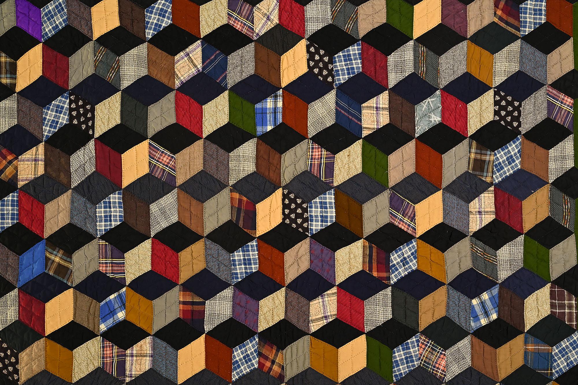 rhombus cube quilt