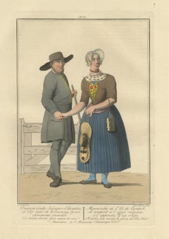 Mennonites of Kampereiland on the Way to Meeting, Dutch Costume, circa 1820