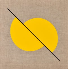 Circle, Acrylic on natural linen