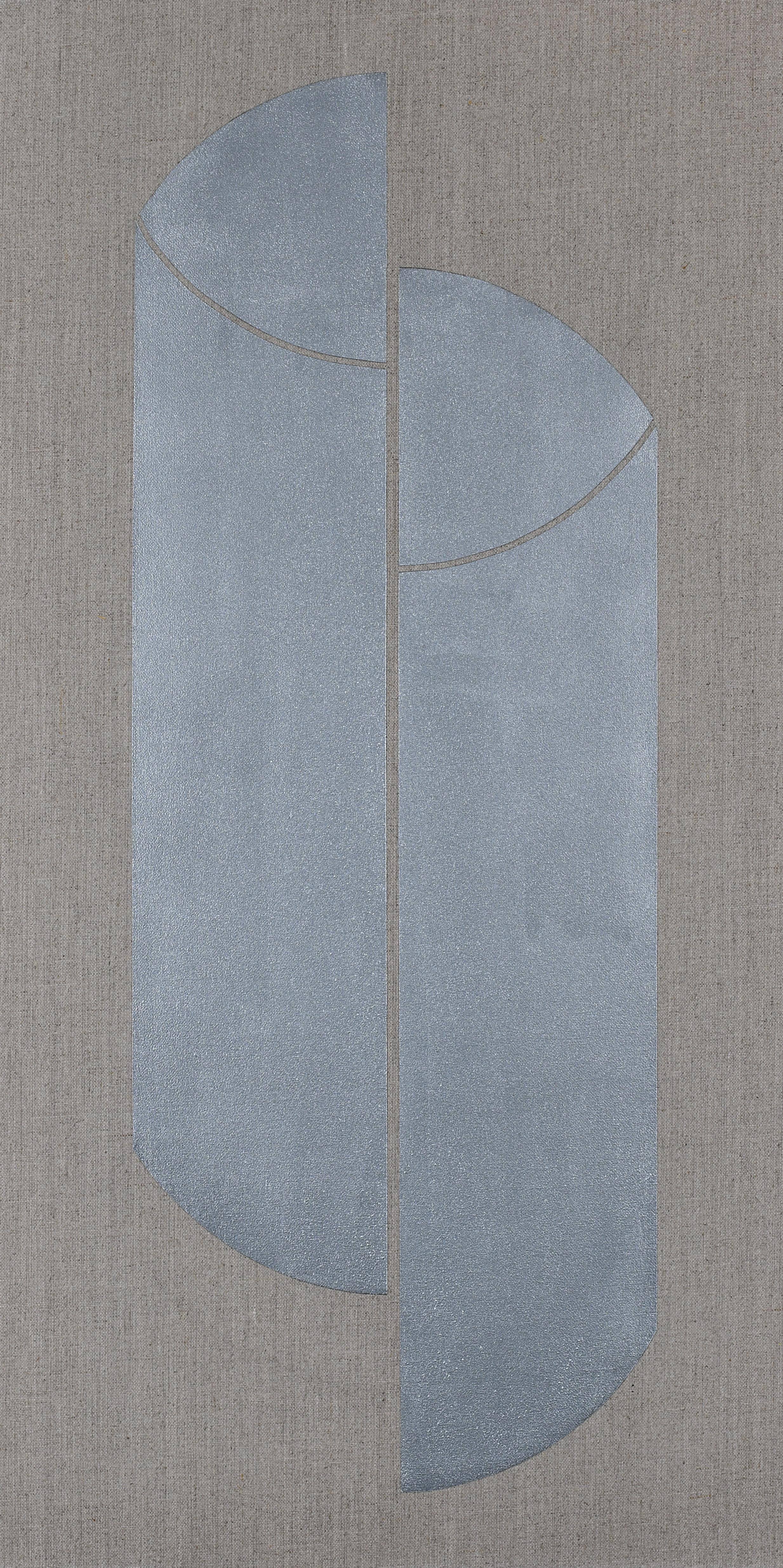 Meno Eytan Abstract Painting - Cylinder, Acrylic on natural linen