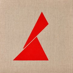 Triangle, Acrylic on natural linen