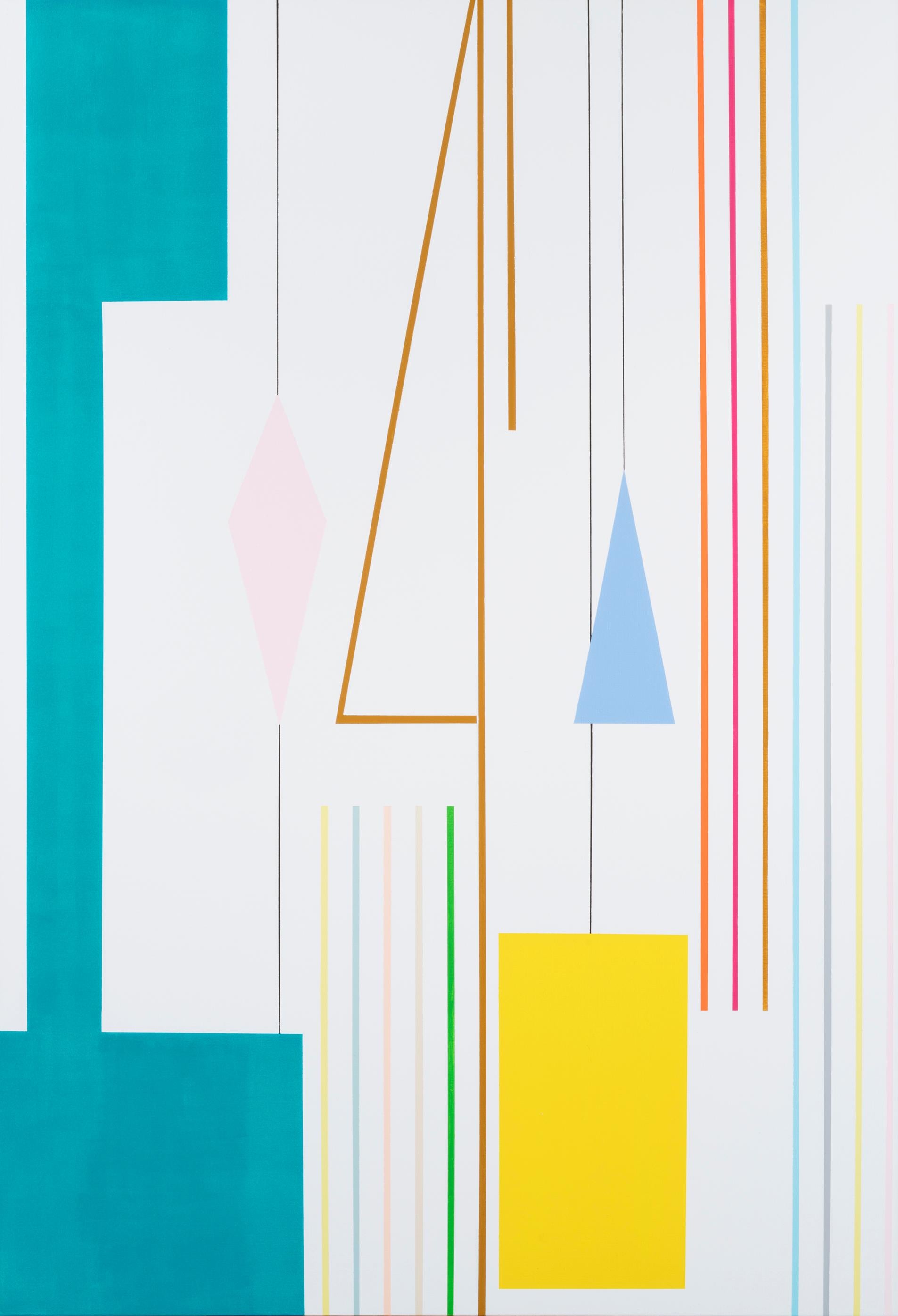 Meno Eytan Abstract Painting – Ohne Titel #222, Acryl auf natürlichem Leinen