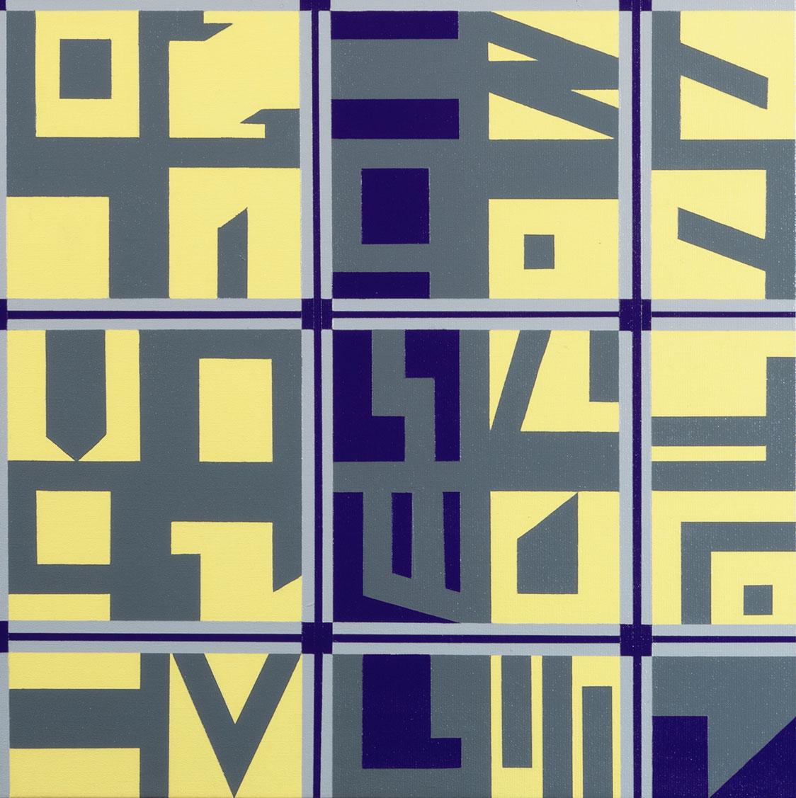 Untitled #236, Acrylic on natural linen - Painting by Meno Eytan