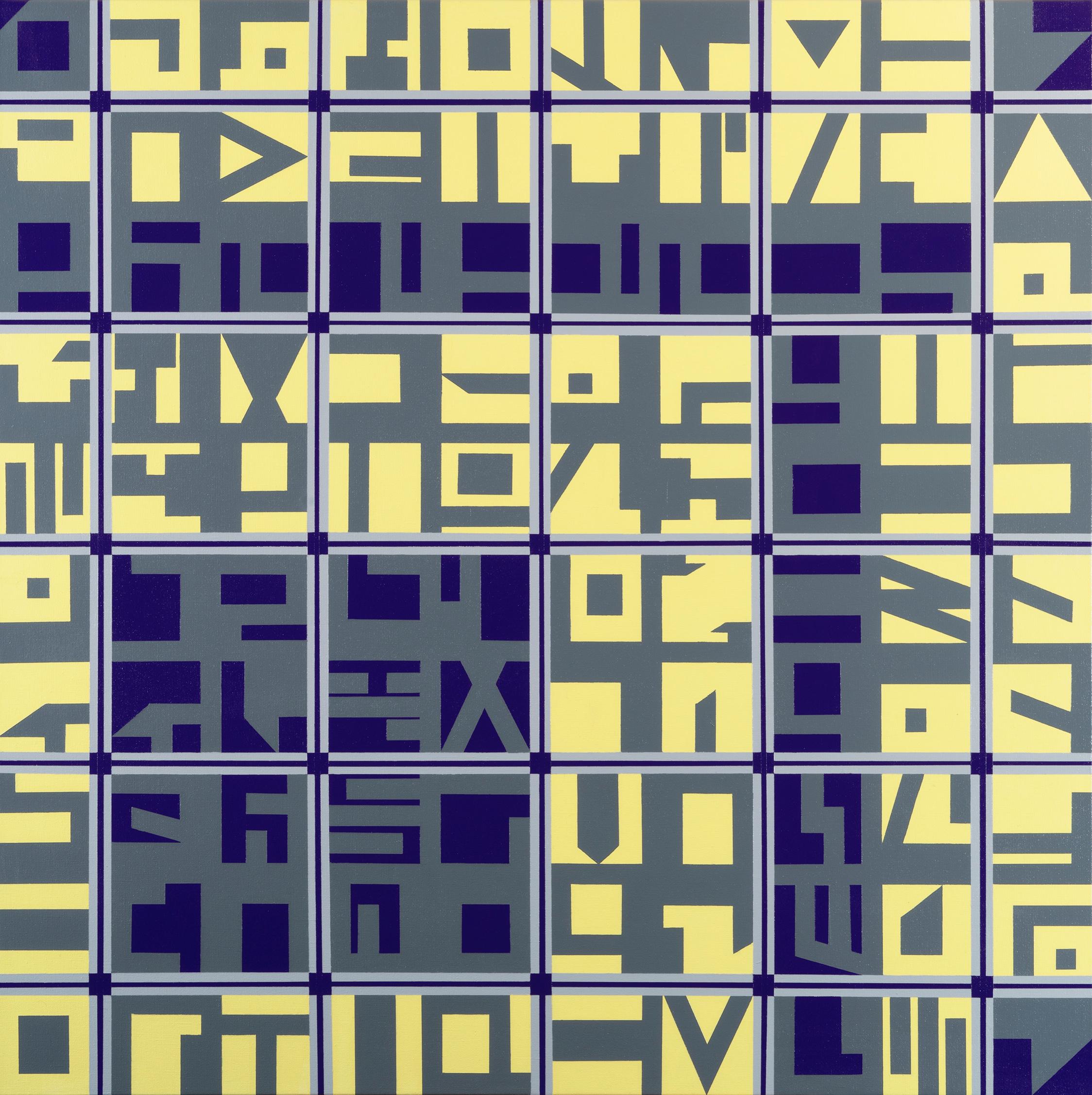 Meno Eytan Abstract Painting - Untitled #236, Acrylic on natural linen