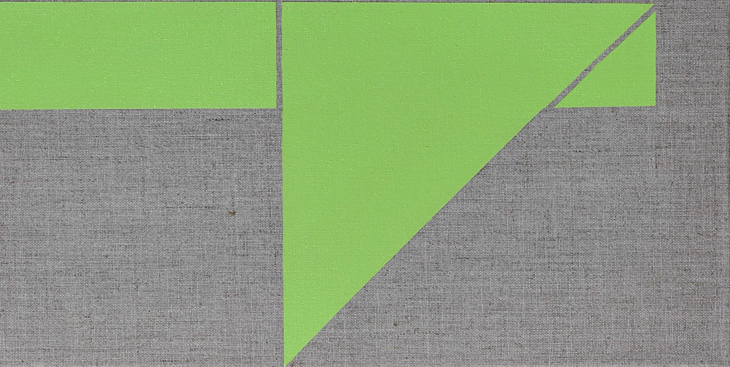 Which Way?, Acrylic on natural linen - Gray Abstract Painting by Meno Eytan