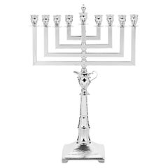 Menorah – Modell Vera Collection, 9-flammig – Sterling Silber 925