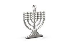 Menorah Pendant, Sterling Silver
