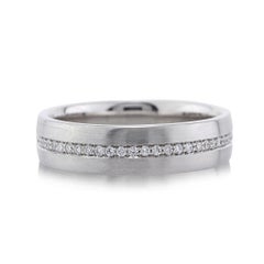 Men
s 0.50ct Round Brilliant Cut Diamond Eternity Wedding Band in 14k White Gold