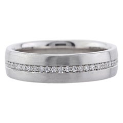 Men
s 0.50ct Round Brilliant Cut Diamond Eternity Wedding Band in 14k White Gold