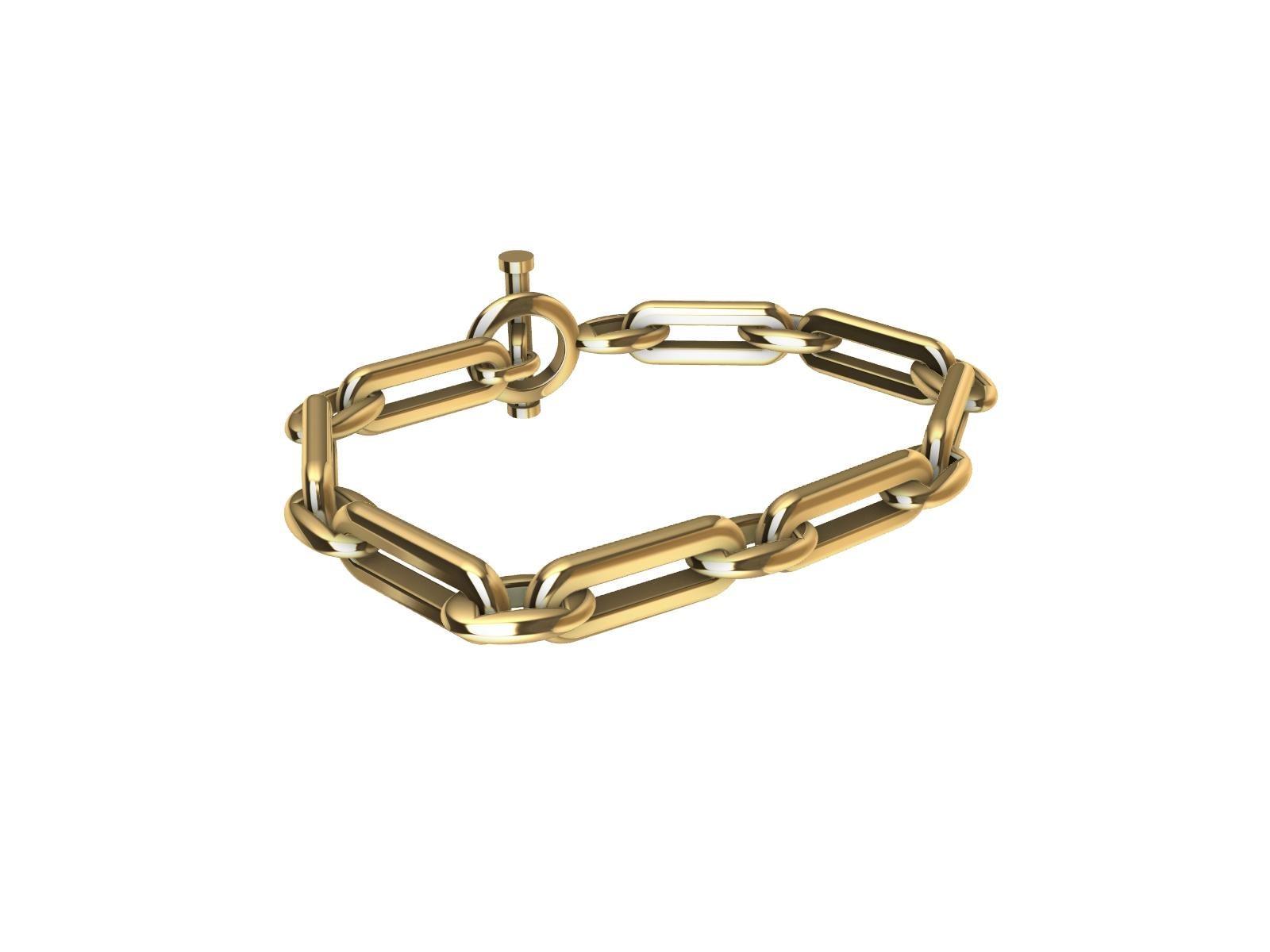 Contemporary Men's 10 Karat Yellow Gold Chain For Sale
