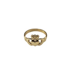 Men's 10 Karat Yellow Gold Claddagh Ring Size 12.75-13 #16860