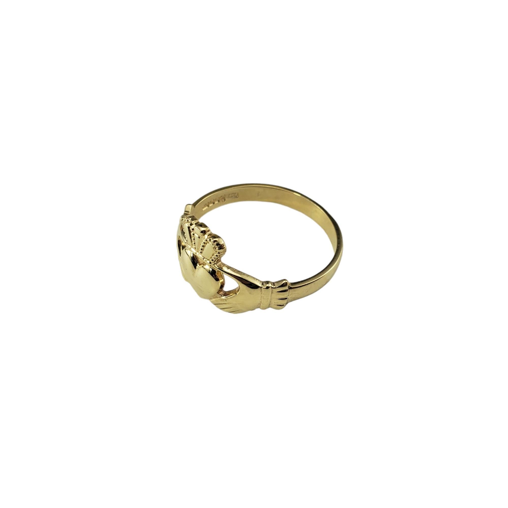 Herren 10 Karat Gelbgold Claddagh Ring Größe 12,75-13 #16860 im Zustand „Gut“ im Angebot in Washington Depot, CT