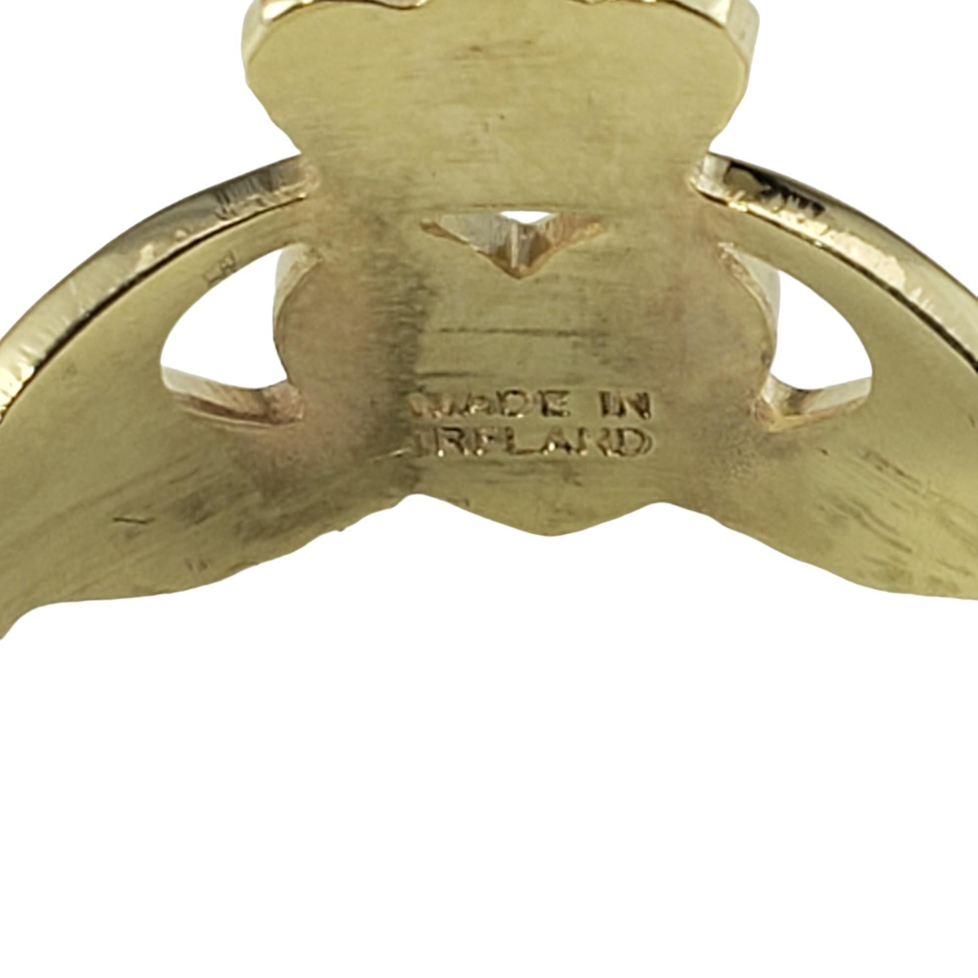 Herren 10 Karat Gelbgold Claddagh Ring Größe 12,75-13 #16860 im Angebot 4
