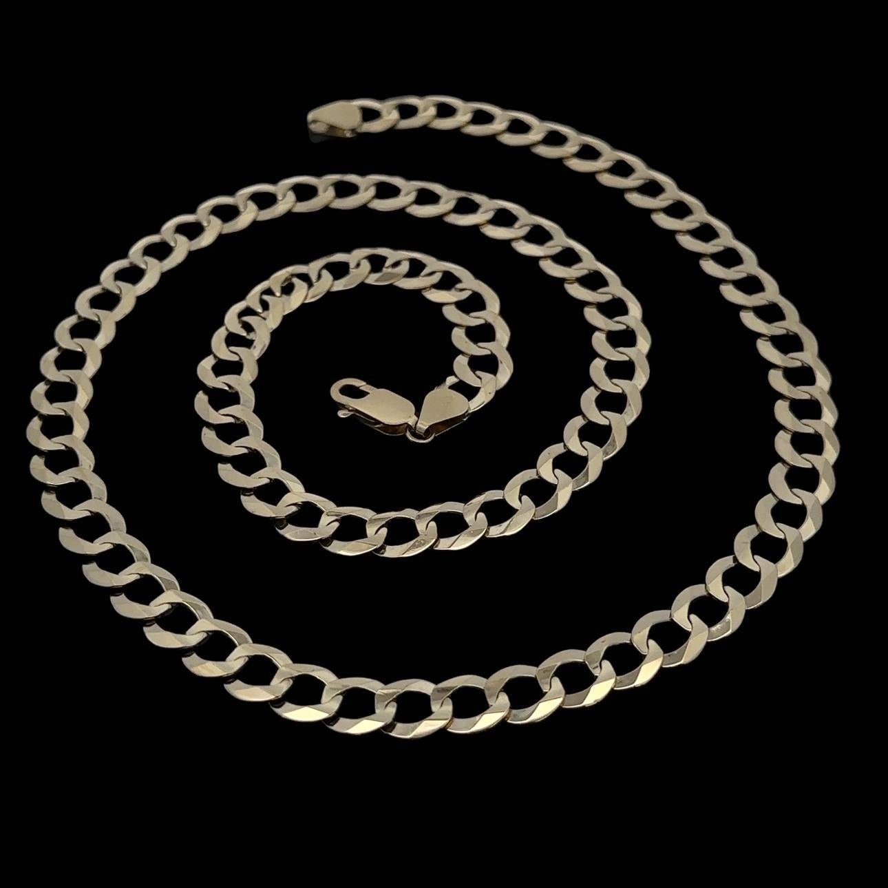 Collier à maillons cubains en or jaune 10k pour hommes, 26,5