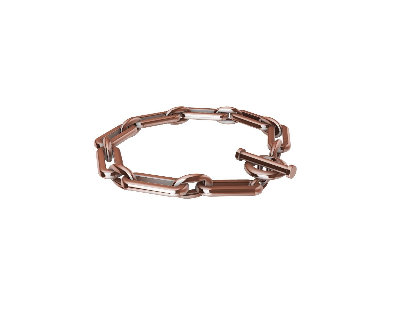 Men's 14 Karat  Rose Gold Chain In New Condition For Sale In New York, NY