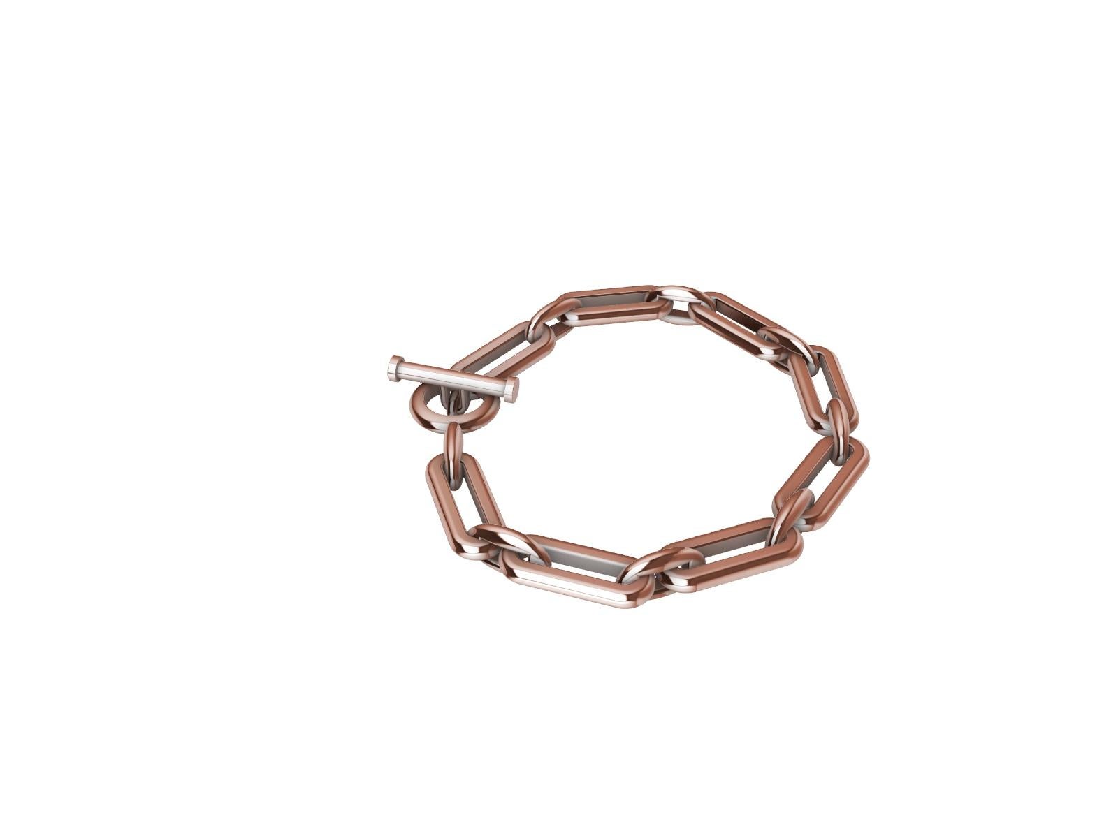 Men's 14 Karat  Rose Gold Chain For Sale 4