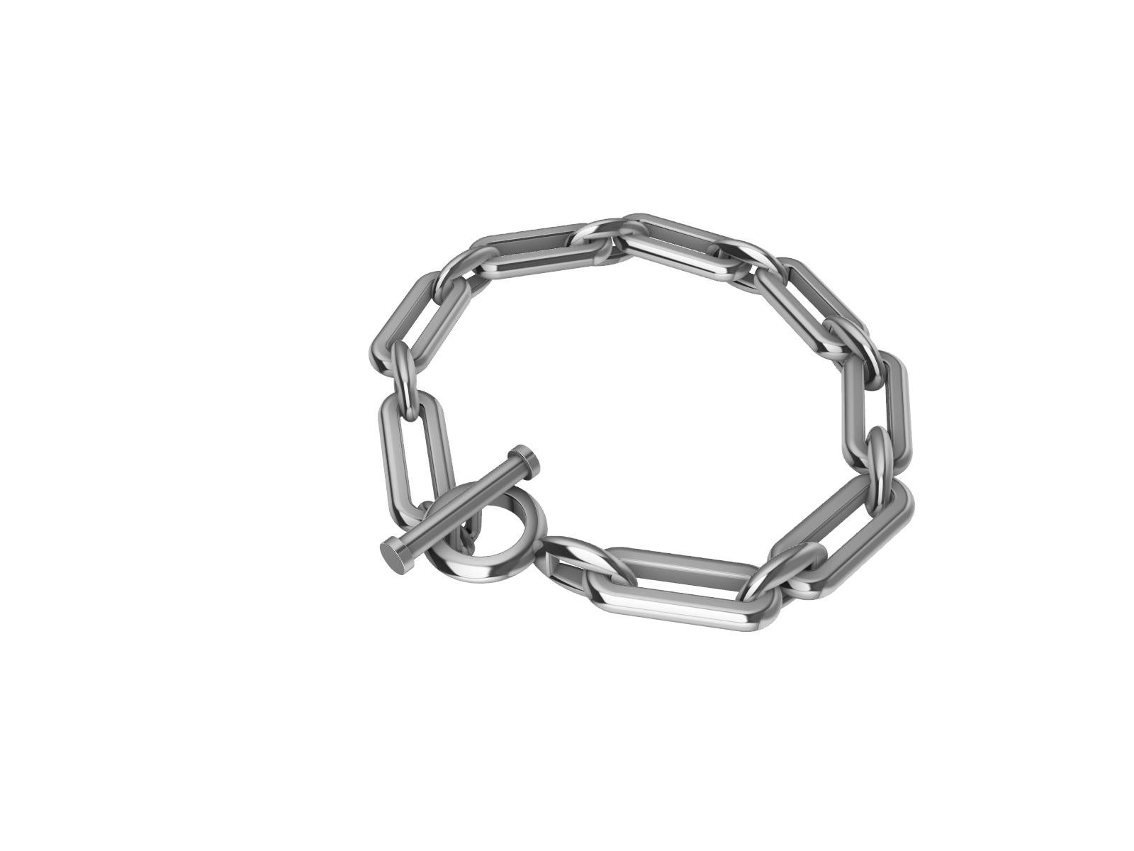Men's 14 Karat White Gold Chain For Sale 6