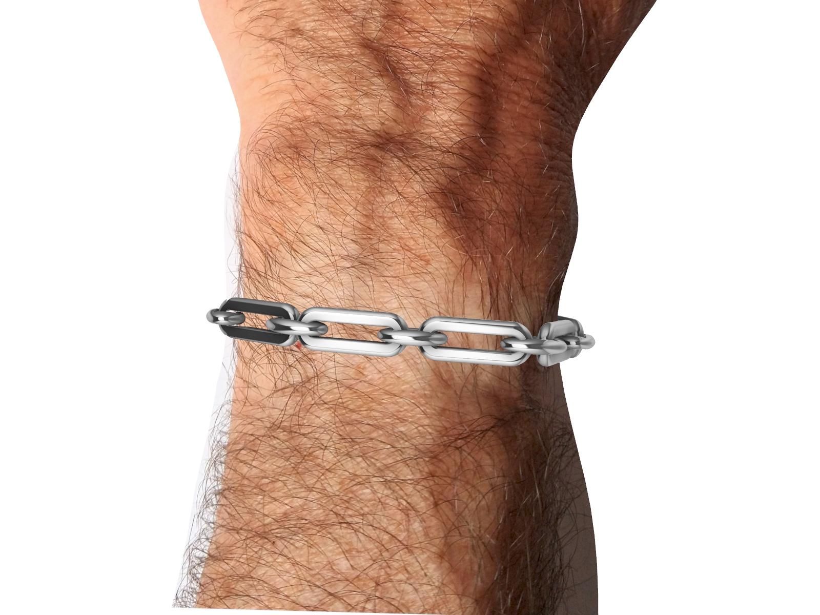 Men's 14 Karat White Gold Chain For Sale 1
