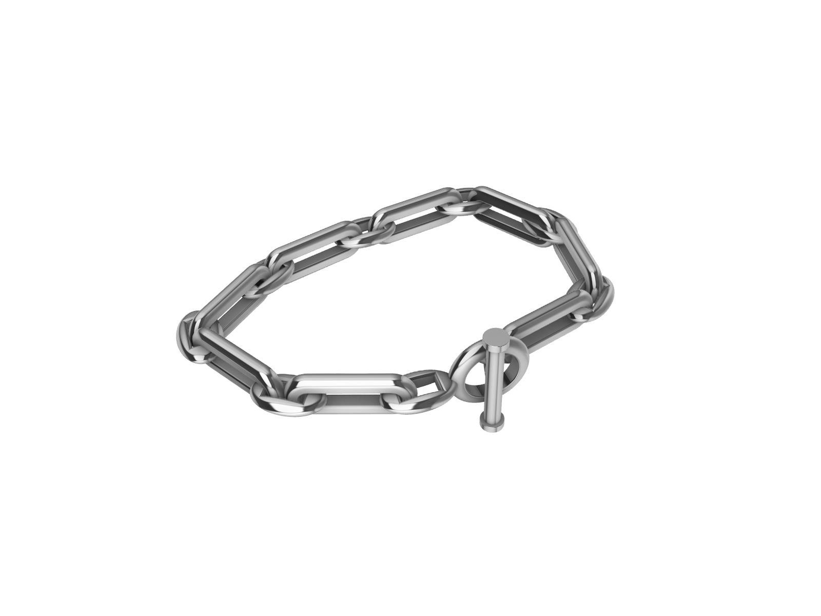 Men's 14 Karat White Gold Chain For Sale 2